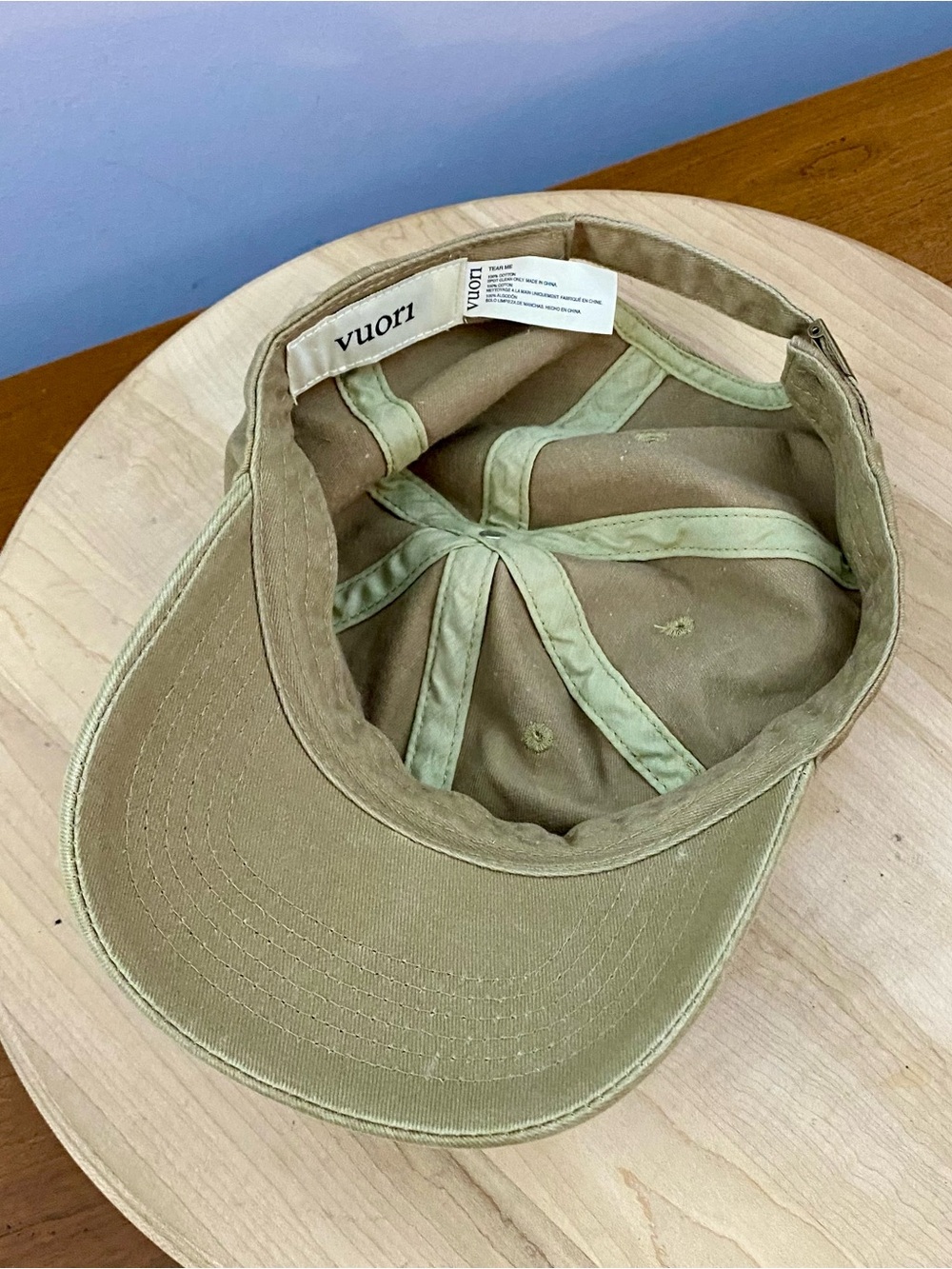 Vuori Adjustable Unisex Camel Brown Ball Cap Hat Adjustable Workout Athletic - Picture 10 of 12